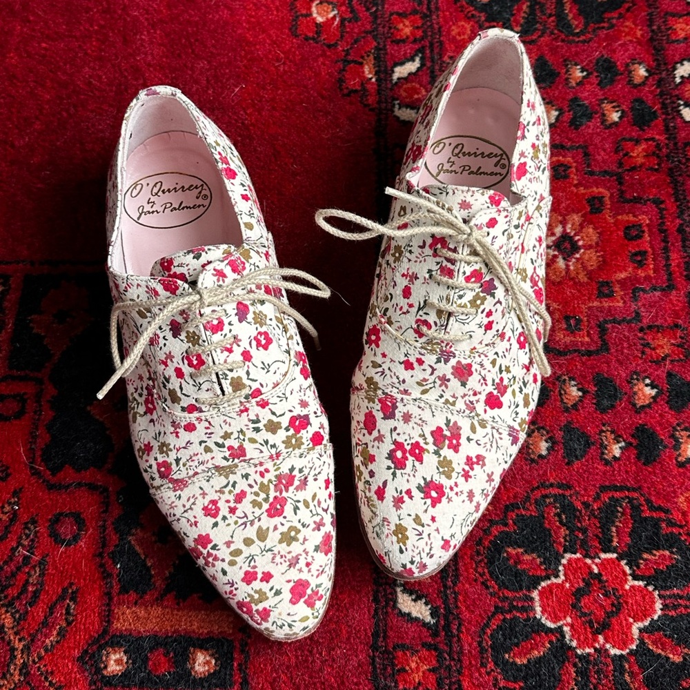 Y2K twee floral oxford